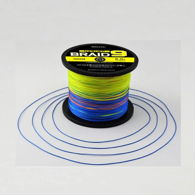 

500M 9 Strands Braided Fishing Line Super Strong Color PE Multifilament for Trout Bass Jig Sea Ocean Lure Raft Angling