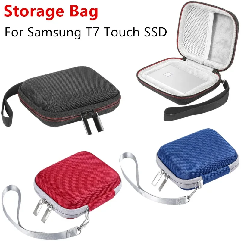 1 Pc Portatile Eva Custodia Da Viaggio Per Esterni Custodia Per Il Trasporto Per Samsung T7 Touch Ssd Accessori Per Custodia Design Con Cerniera Prati