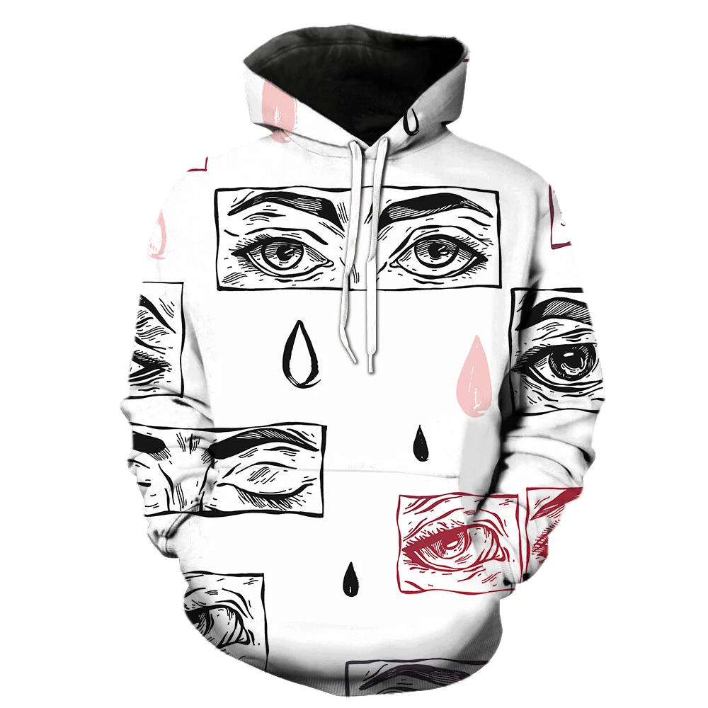 

Abstract Animal Eye Men's Hoodies Funny Oversized Sweatshirts Cool Hip Hop 3D Printed Streetwear Tops Unisex Pullover Spring