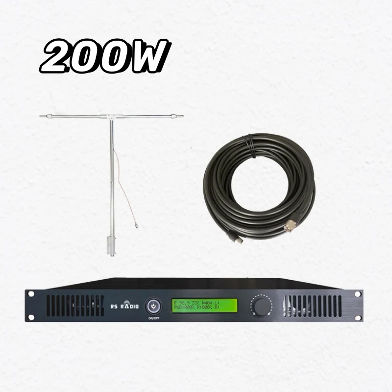 

200W Wireless Professional Fm Broadcast Radio Transmitter 87.5-108 Mhz Cover 20km-30km Fm Transmitter