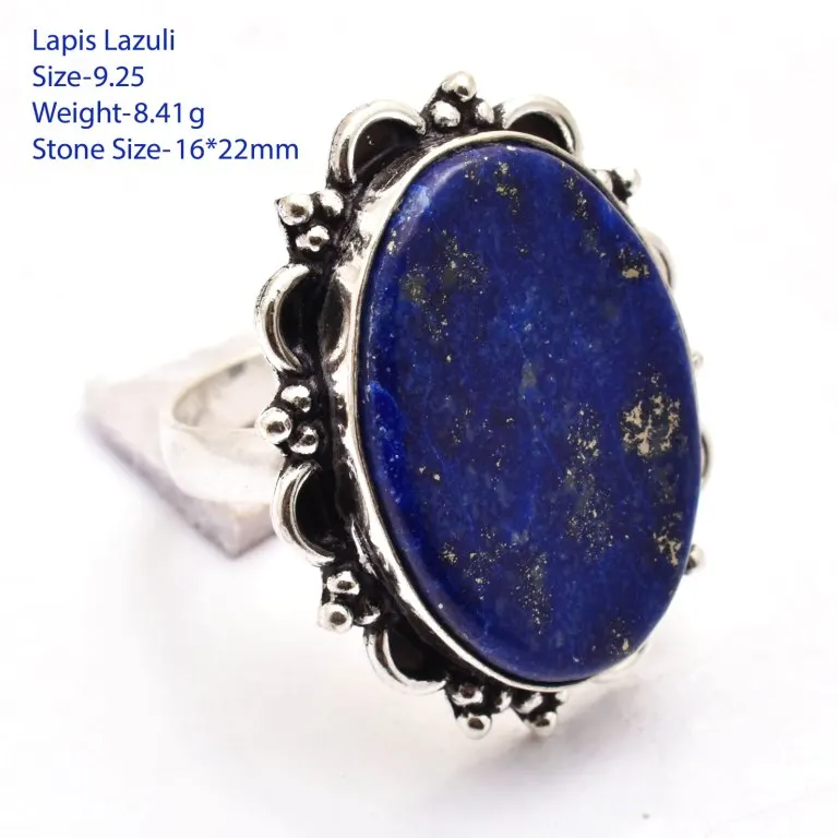 

Genuine Solar Agate Lapis Lazuri Solar Quartz Labradorite Ring Silver Overlay over Copper