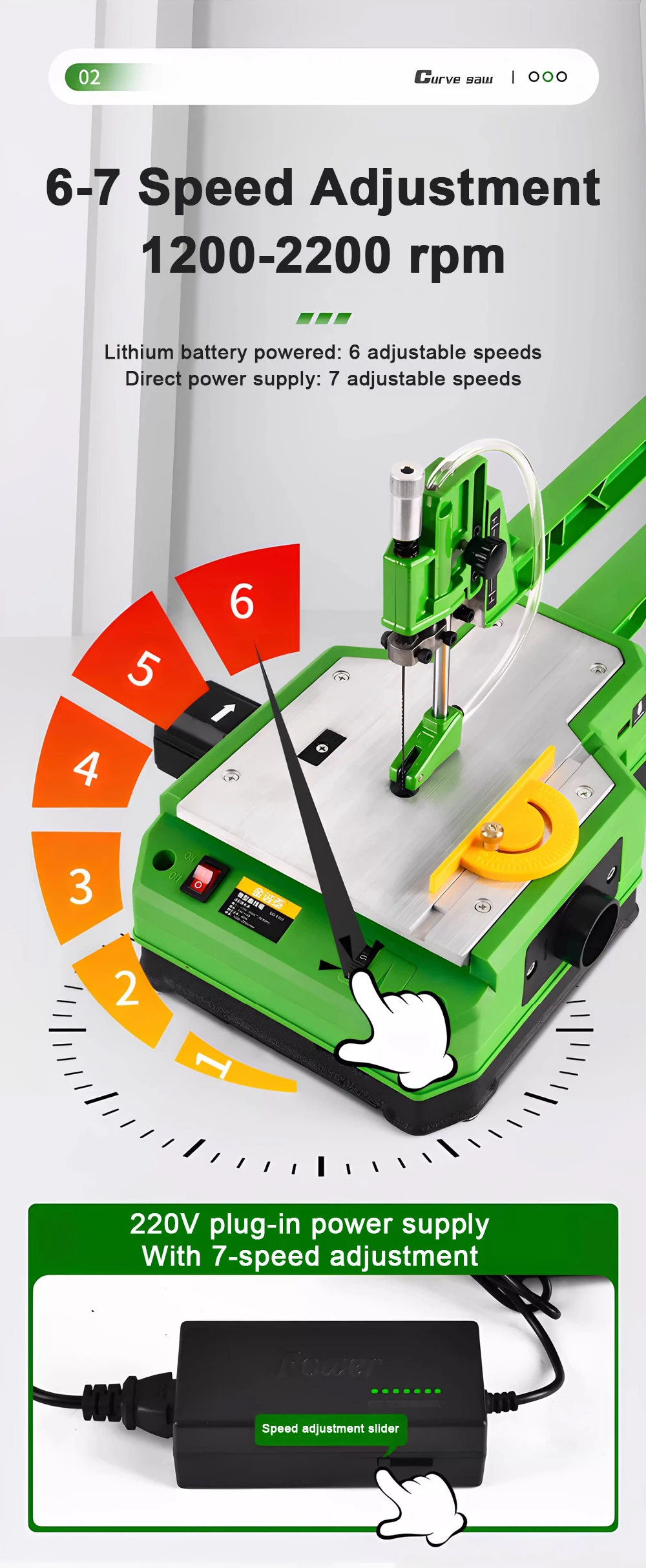 Desktop Jigsaw Small Curve Saw Electric Multi-Function Scroll Saw for Straight C