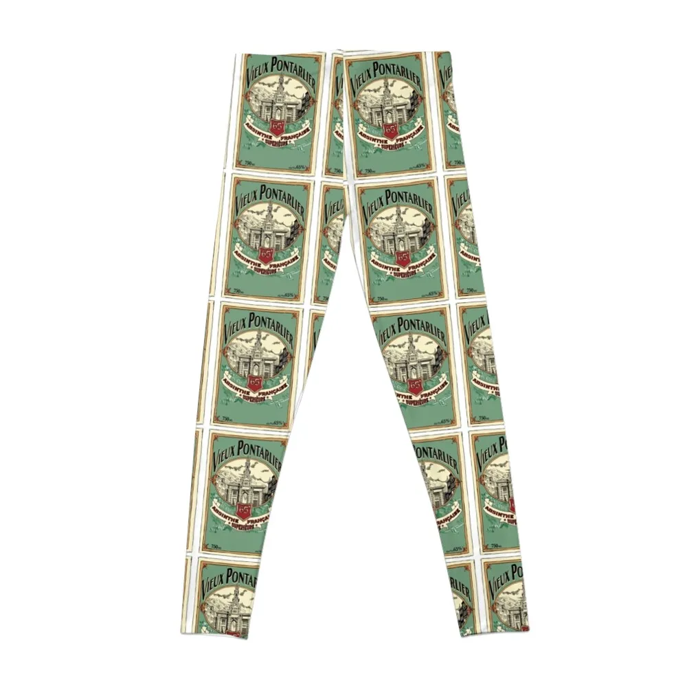 Vieux Pontarlier absinthe fran?aise Leggings gym top push up legging Womens Leggings