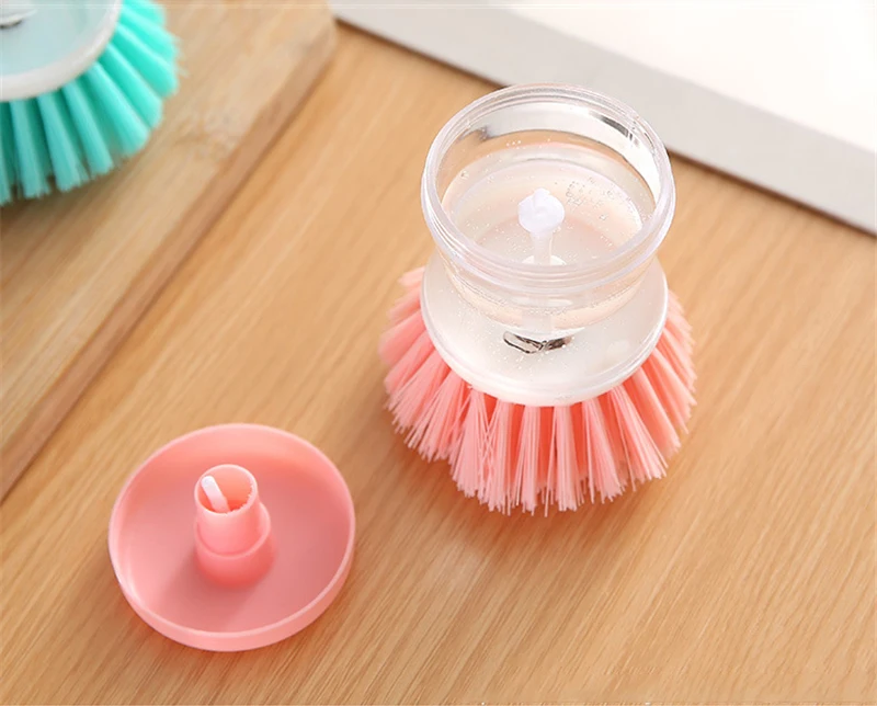2 IN 1 Wash Pot Brushes Pot Dish Cleaning Brush With Liquid Soap Dispenser  Dishwashing Brush Kitchen Cleaning Tools Accessories - AliExpress
