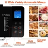17-in-1 bread maker, 710W dual heater bread maker, 2LB stainless steel bread maker, with nut dispenser and ceramic pot 2