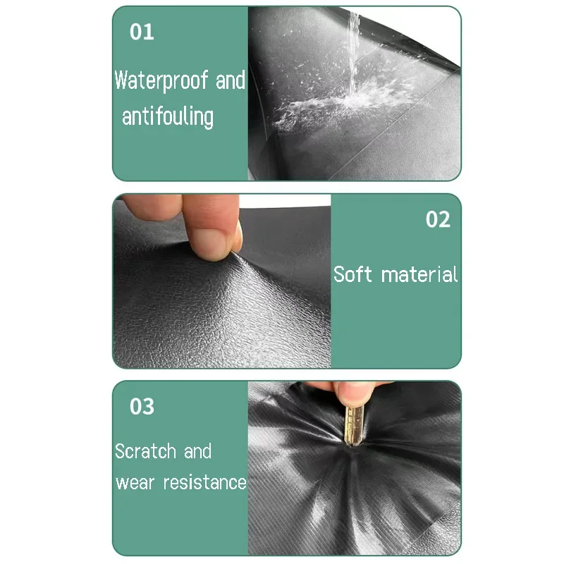 Self Adhesive Leather Patch Self-adhesive strong artificial leather patch waterproof PU repair Scooter motorcycle leather chair sofa patch DIY black