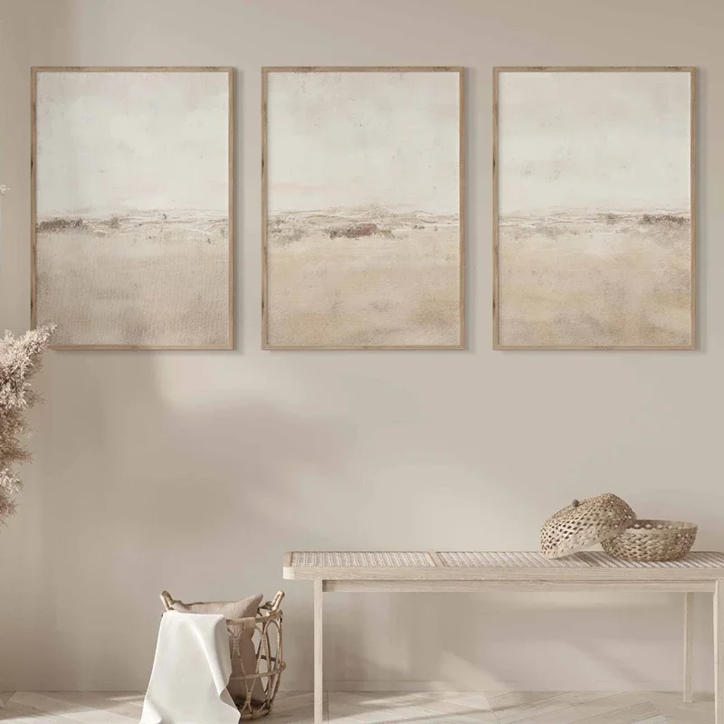 Arte da parete astratta nordica, poster in tela HD neutri, semplici, bohémien e stampe, decorazione per la casa, camera da letto