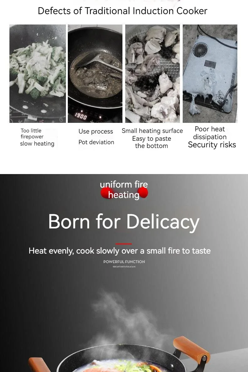 S8c5e079e88e84bbd8e2129aef44a75c0a Household Full Set of 3500W High-power Intelligent Concave Cooking Hot Pot Induction Cooker Commercial Induction Cooker Mallzona