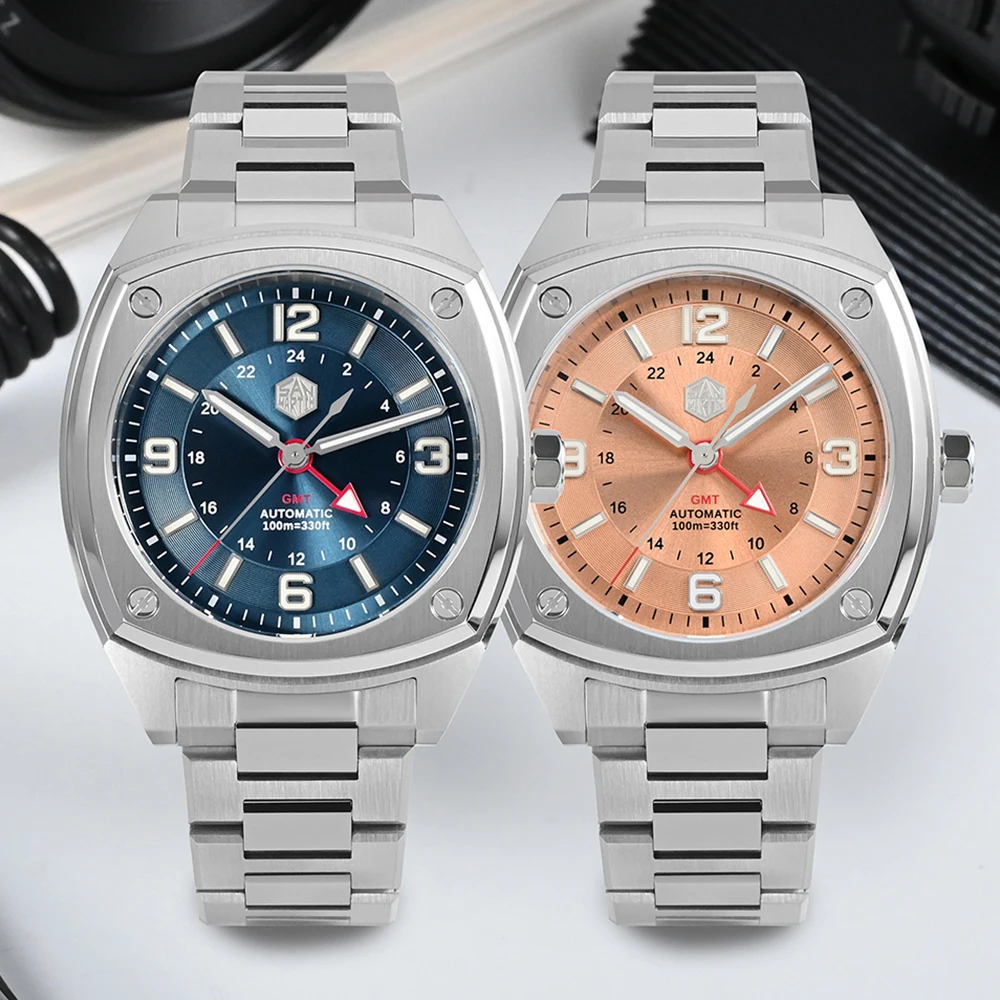 D*7様 SAN MARTIN GMT 自動巻き腕時計 100m防水 Amazon | SAN MARTIN