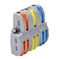 FD-36 PCT 3 in 6 Out 2-Position Push-in Electrical Wire Connector Mini Fast Wiring Cable Splitter Durable Home Terminal Block 5