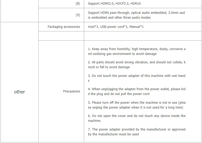 hdmi adaptador de inserção de áudio conversor
