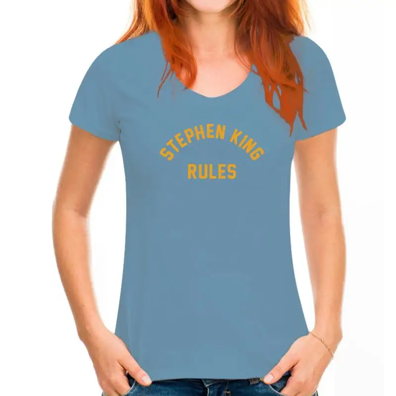 thumbnail image 1 of Stephen King Rules Stranger Red Shirt Things Shirt, 1 of 5