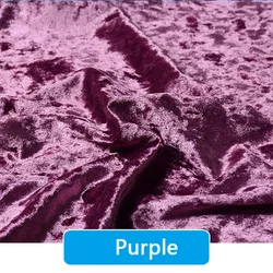 Luxurious Stretch Velvet Fabric - Soft Upholstery Textile for DIY Projects and Home Decor (Available in 22 Colors) (Purple)