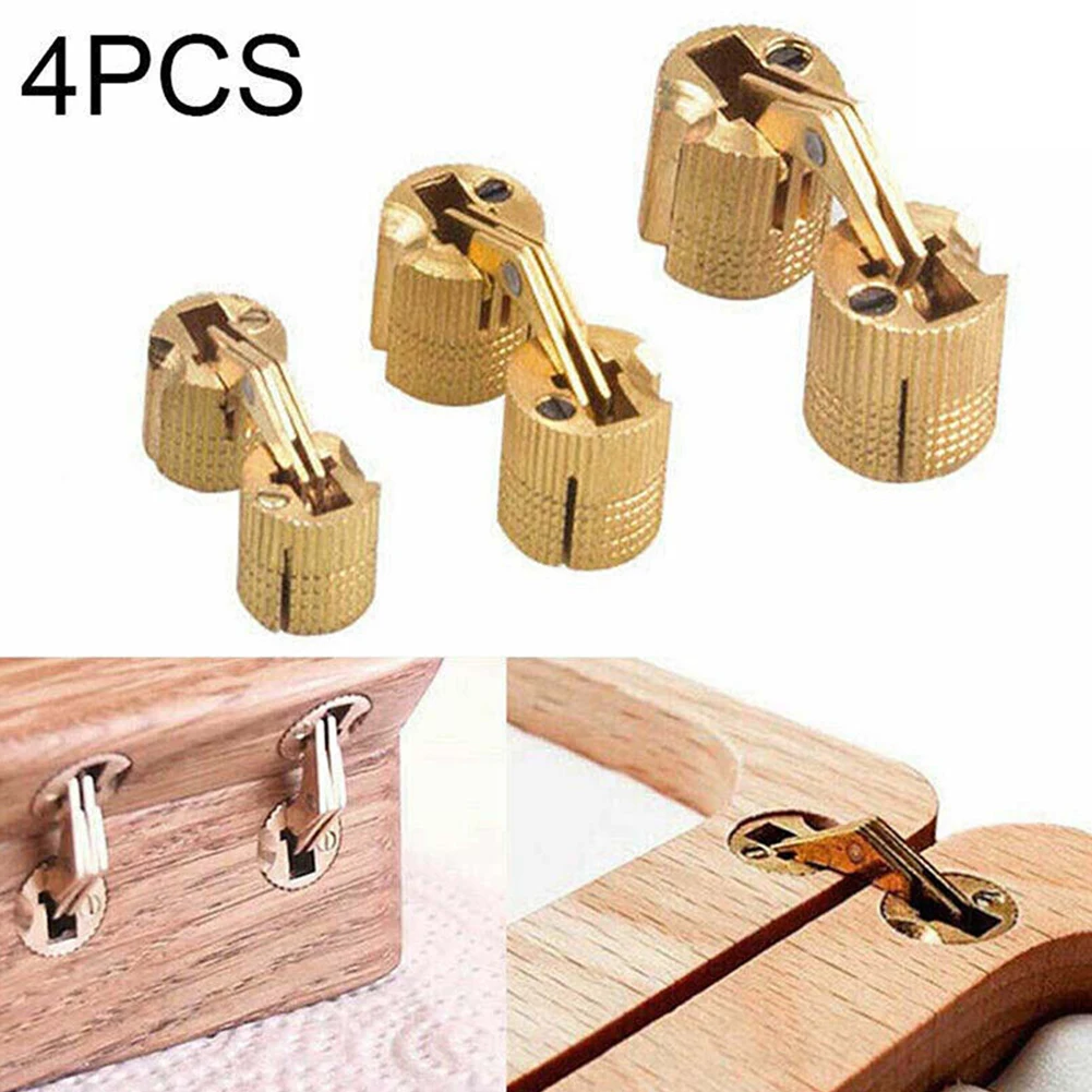 

Door Hinges Brass Hinges Furniture Hardware Jewelry Box Accs 4pcs 8mm/10mm/12mm Brass Hinge Cabinet Door Hinge