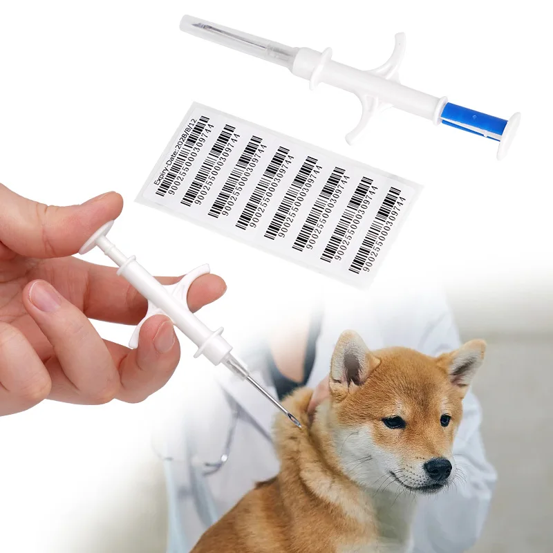 5/10pcs Animal Microchip Syringe ID Implant Pet Chip ISO11784/85 FDX-B RFID Injection Pet Microchip for Dog Cat Identification