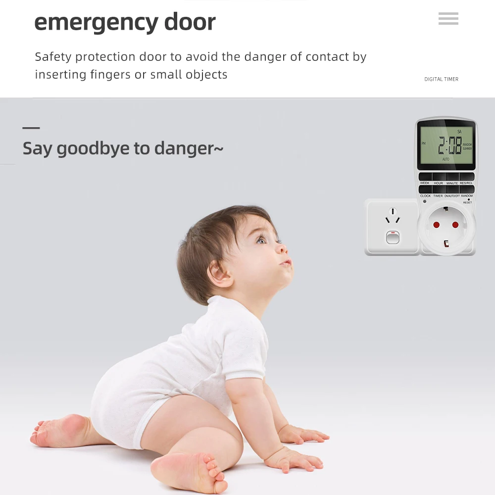 Programmable Digital Timer Switch for Kitchen Appliances with 24/7 Custom Scheduling