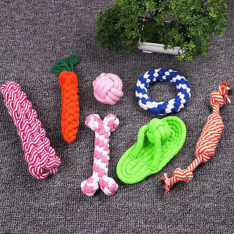 Dog Teeth Cleaning Pet Carrot Rope Toy BiteResistant Accessories