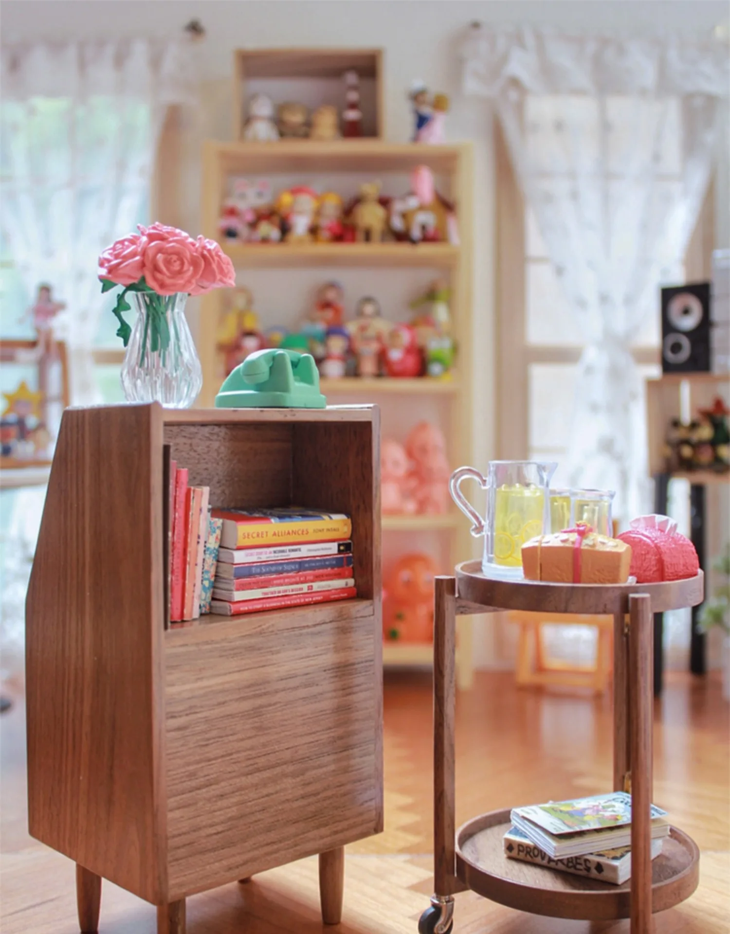 1/6サイズ　ミニチュア　キャビネット+ウォールカップボード 楽天市場】UNHO ウォールシェルフ 扉付き ウォールキャビネット