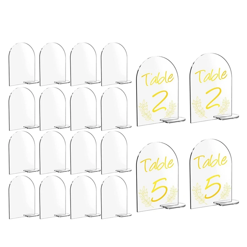 

40 упаковок 6x4 дюймов пустые акриловые знаки с подставкой Свадебные знаки для приемника самодельные акриловые знаки-подставки