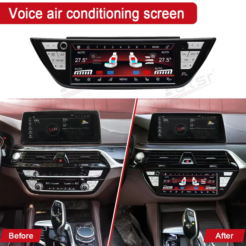 

AC Panel Touch LED Air Conditioner Screen For BMW 5 G30 G31 2018-2022 Digital Climate Board QLED Screen AI Shows