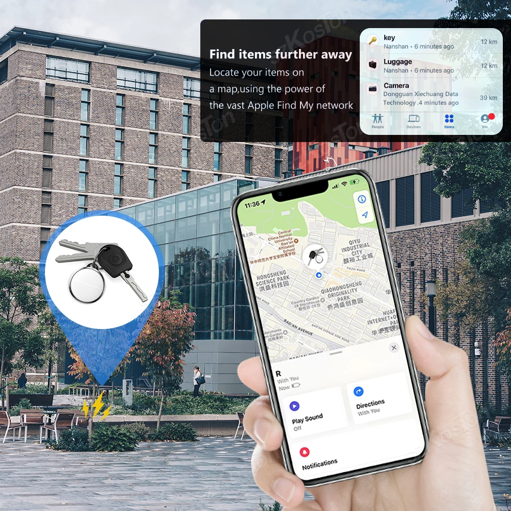 Mini Smart GPS Tracker IOS Find My Positioning Locator Tag Anti-loss Device Key Finder iPhone Car Wallet Bags
