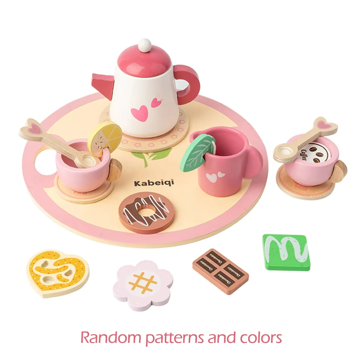 Kids Wooden Tea Set Play House Pretend Make Tea Play With Teapot Teacup Afternoon Snack Role Playing Toys Boys Girls Gift