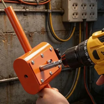 Macchina per Cablaggio a Muro in Metallo con Adattatore da 10mm, Tiracavi Automatico Compatto per Pre-Inserimento in Impianti su Larga Scala