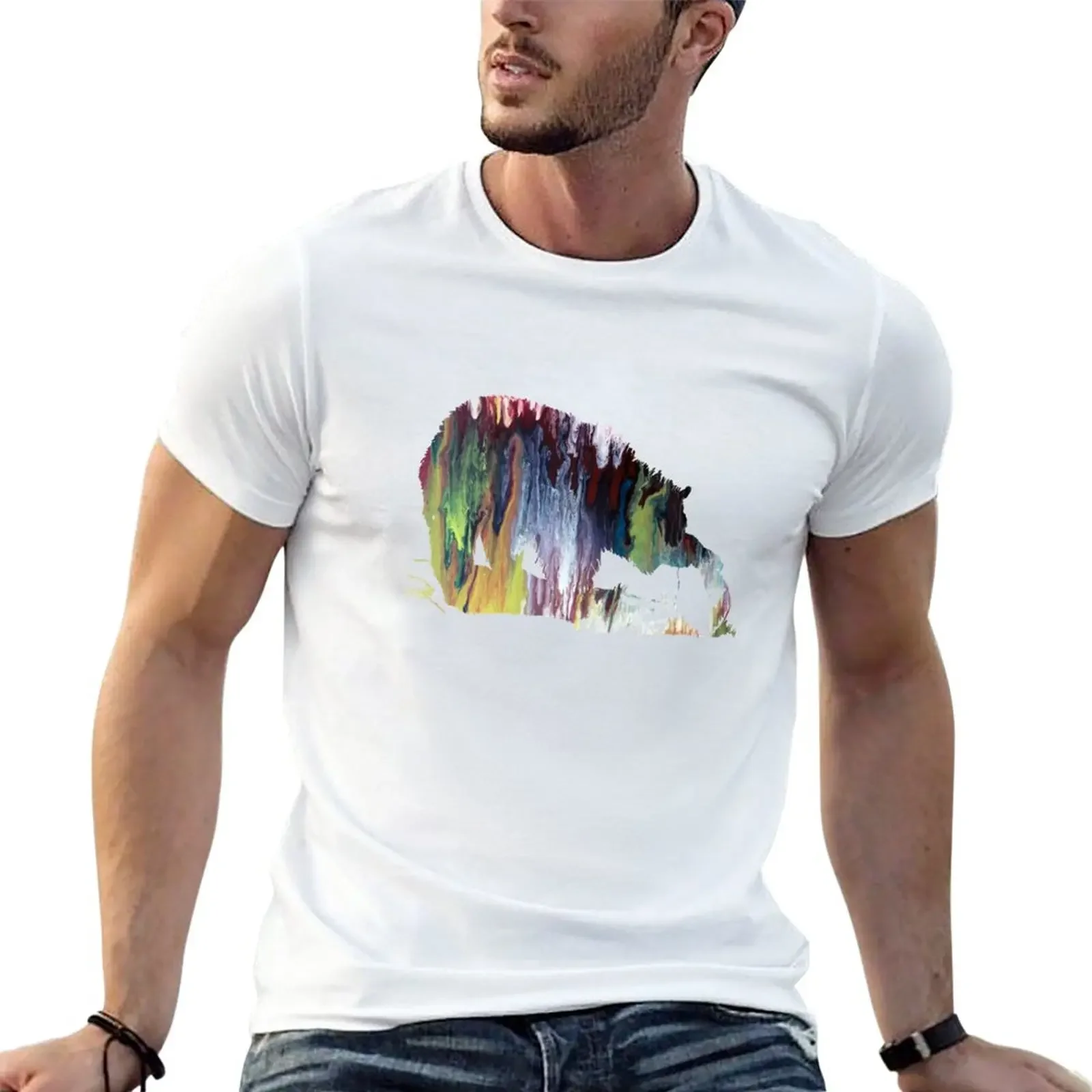 

Grizzly bear T-Shirt Short sleeve tee Aesthetic clothing mens white t shirts