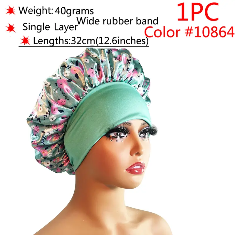 New Silk Sleeping Cap Night Hat Head Cover Bonnet Satin Cheveux Nuit For Curly Hair Care Women Beauty Maintenance Designer - Image 14
