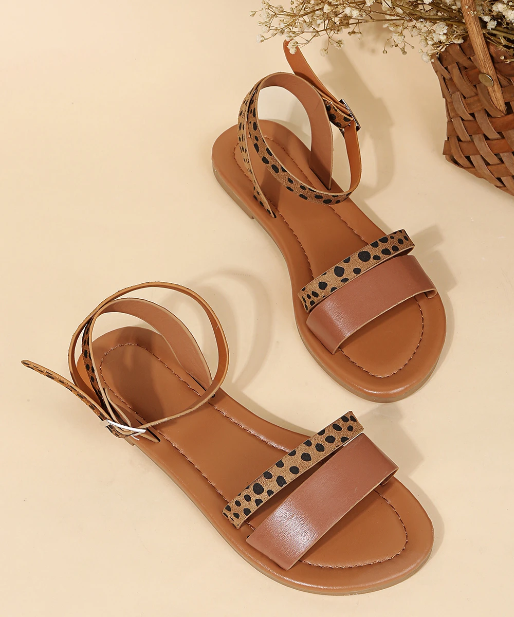 Summer Sandals for Women Sandals Strap Fashion Woman Beach Shoes Ladies Flat Heels Peep Toe Outdoor Women