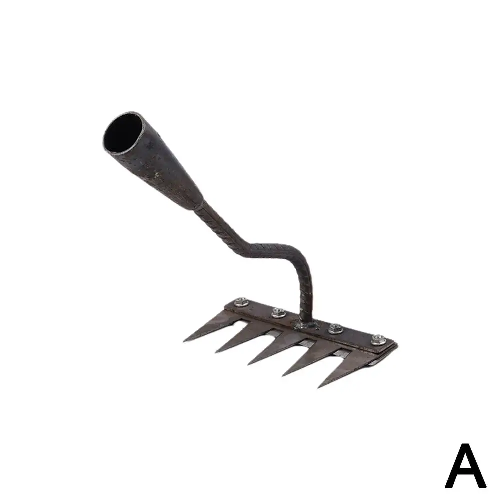 8-tooth carbon steel garden weeding rake Garden metal duty spade and planting flower tool digging heavy digging I0O2