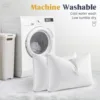 Goose Feathers and Down White Pillows with 100% Cotton Cover, Bed Sleeping Hotel Collection Pillows Set of 2, Standard Size ﻿ 6
