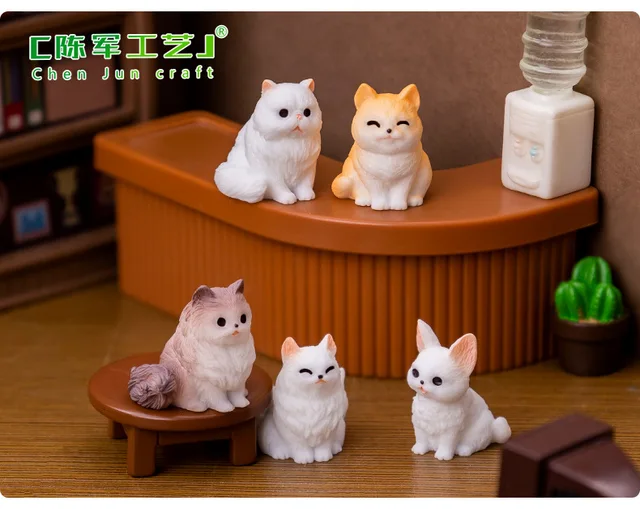 猫 ねこ 小さな 置物 Catxaa小さな猫の置物、1個 - AliExpress