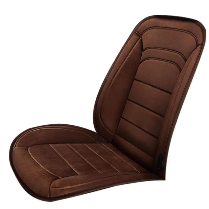 

Heated Car Seat Cushion 12V Heated Winter Thermal Seat Cushion With Elastic Strap Fast Heat Back And Seat Cover For Car