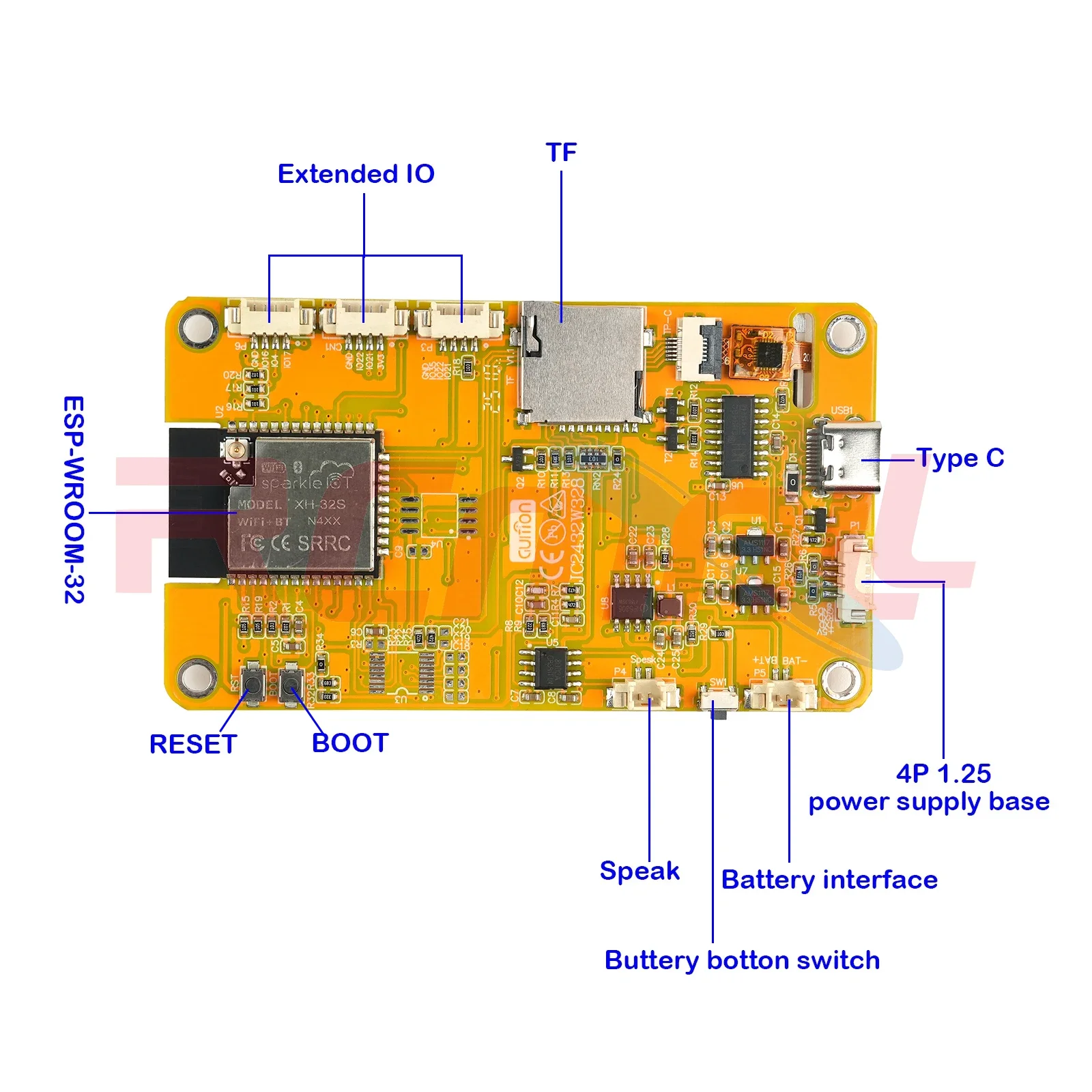 JC2432W328 Series ESP32 2.8-Inch IPS Standard Definition TFT-TN