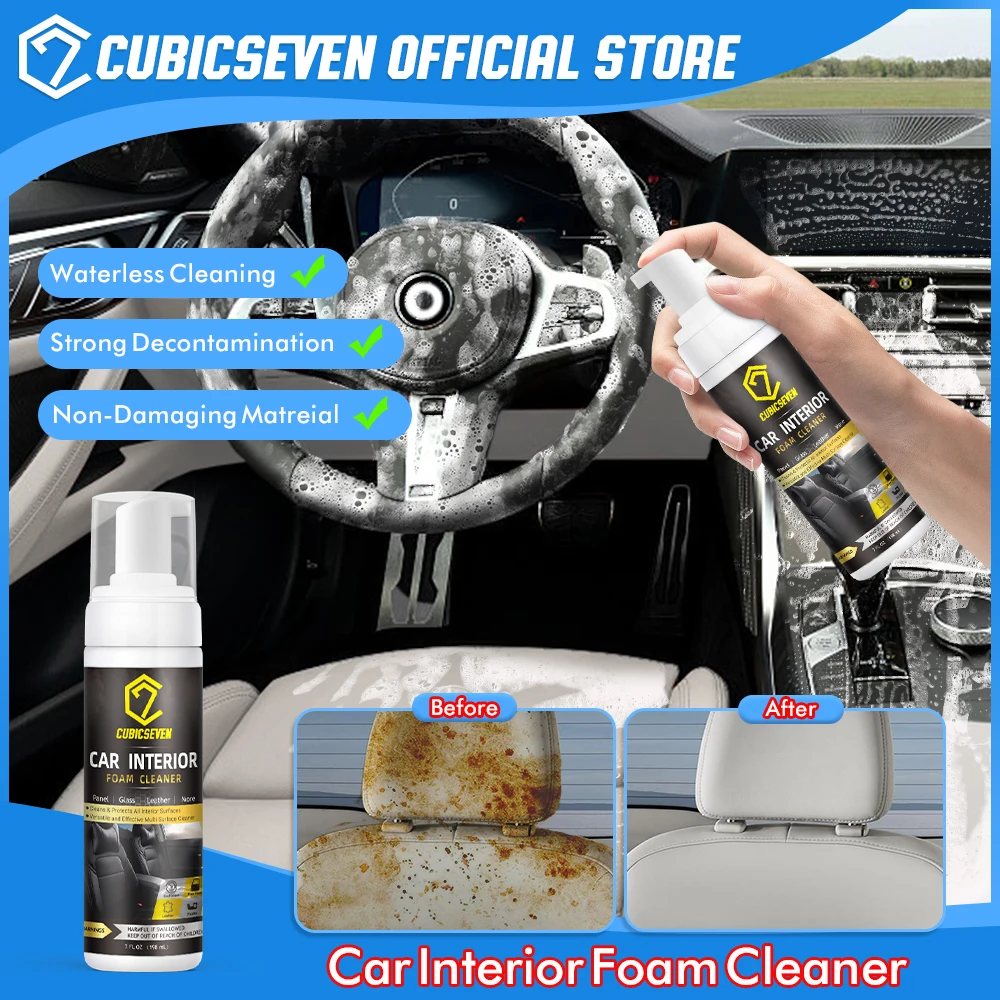 Automotive Supplies, Multifunctional Foam Cleaner, Waterless Glass PU  Leather Plastic Interior Cleaning, Powerful Stain Remover, Car Wash Liquid