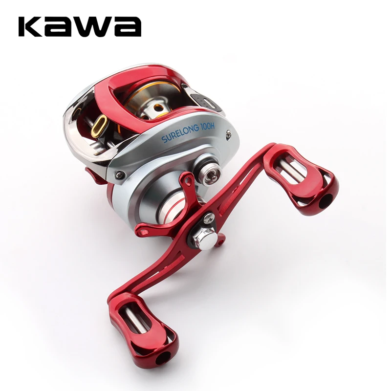 kawa Fishing Reel Handle Aluminum Alloy Rocker With Carbon Knob Double Handles Hole 8x5/7x4mm For D/S/A Reel Accessory