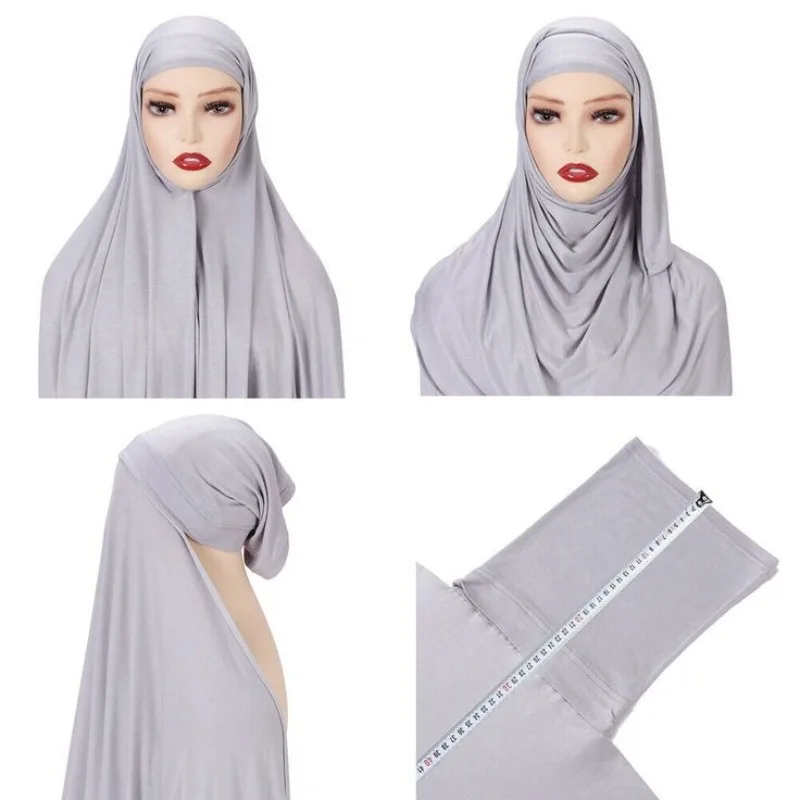 

Instant Hijab Easy Wear Jersey Hijabs for Woman Inner Caps Muslim Stretch Turban Cap Islamic Under Scarf Modal Hijab Ramadan