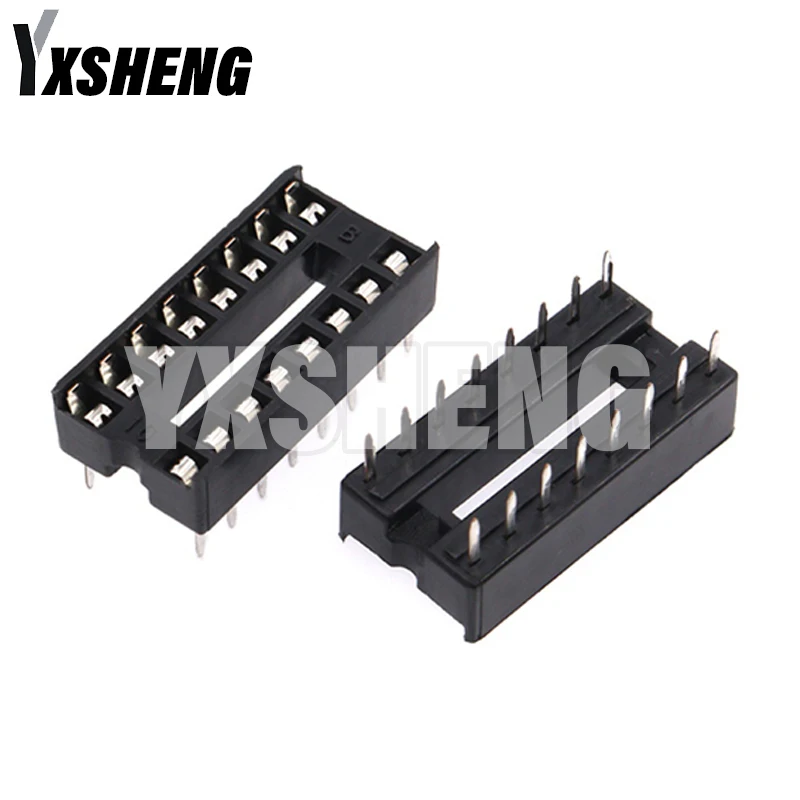 IC Sockets 10PCS 2.54mm Connector 8 14 16 18 20 24 28 40 Pin DIP Socket Chips Base DIP6 DIP8 DIP14 DIP16 DIP18 DIP20 DIP28 DIP40