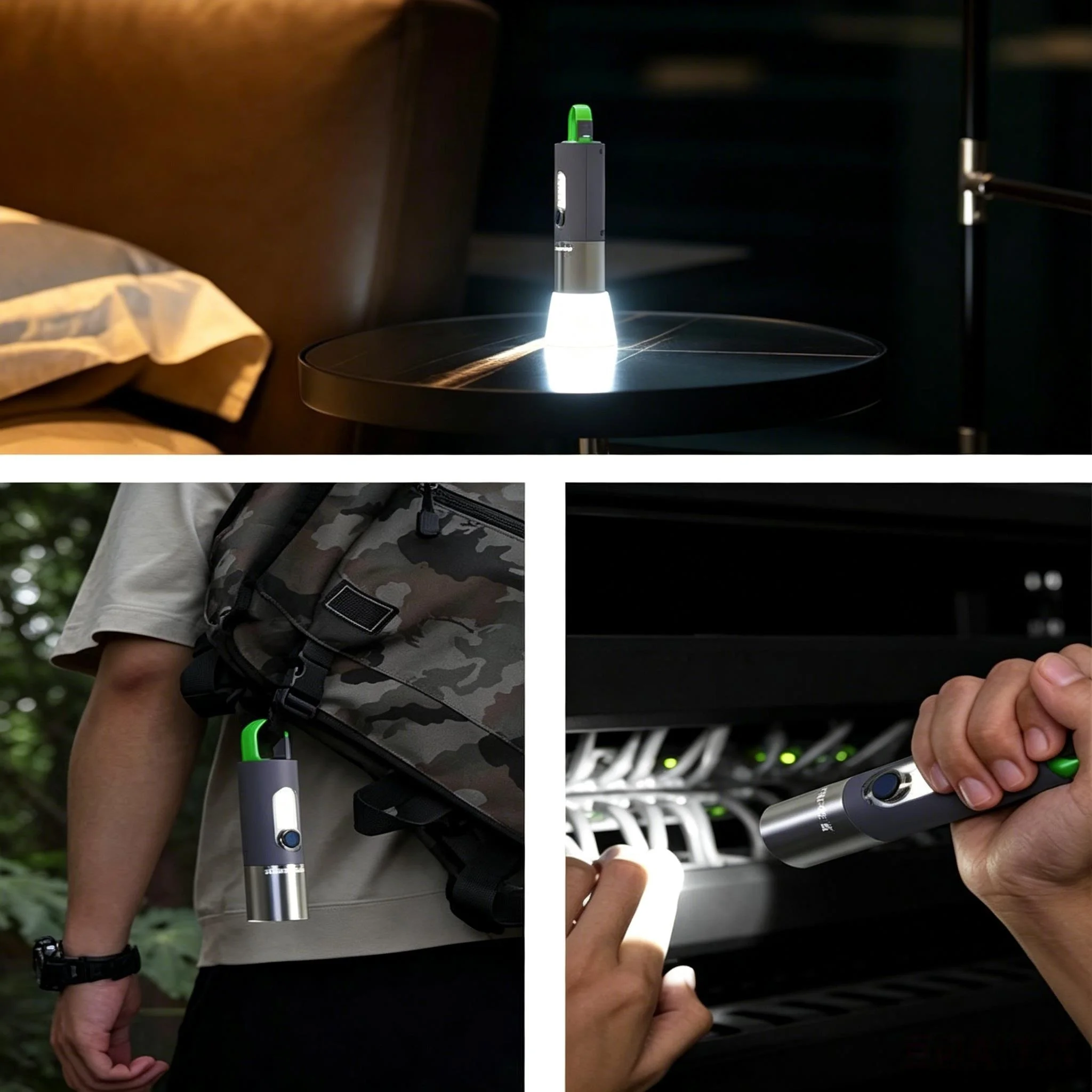 슈퍼 브라이트 XHP50 손전등 줌 포커스 알루미늄 헤드 18650 USB 충전 IPX4 방수 사이드 램프 야외용 핸드 토치