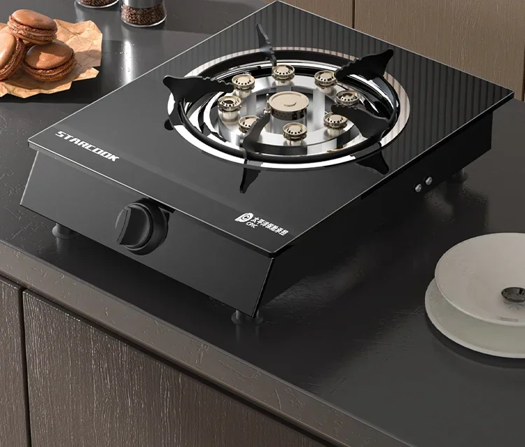 STARCOOK Gas Stove for Home Use with Powerful Liquid Propane Burner and Single Natural Gas Burner A