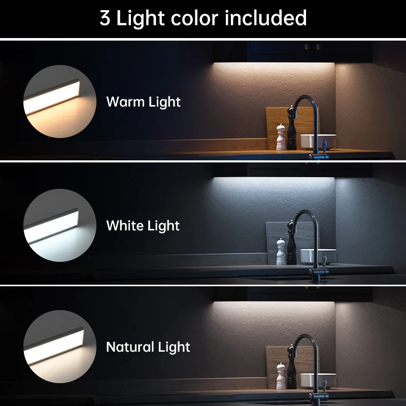 LED Motion Sensor Night Light 20/30/40/60CM Wireless USB Cabinet Night Light Wardrobe Lamp For Kitchen Cabinet Wardrobe Bedroom led motion sensor light