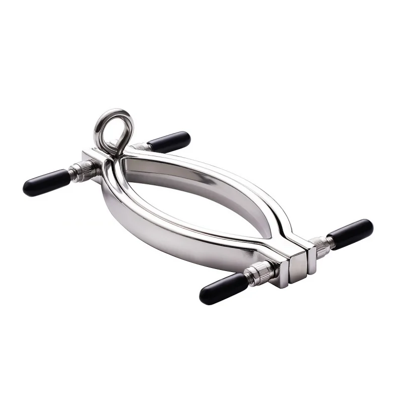 Stainless Steel Labia Clamp With Metal Chain Bondage Equipment Fetish Clitoris Stimulation Slave Speculum Vagina Opener Sex Toys