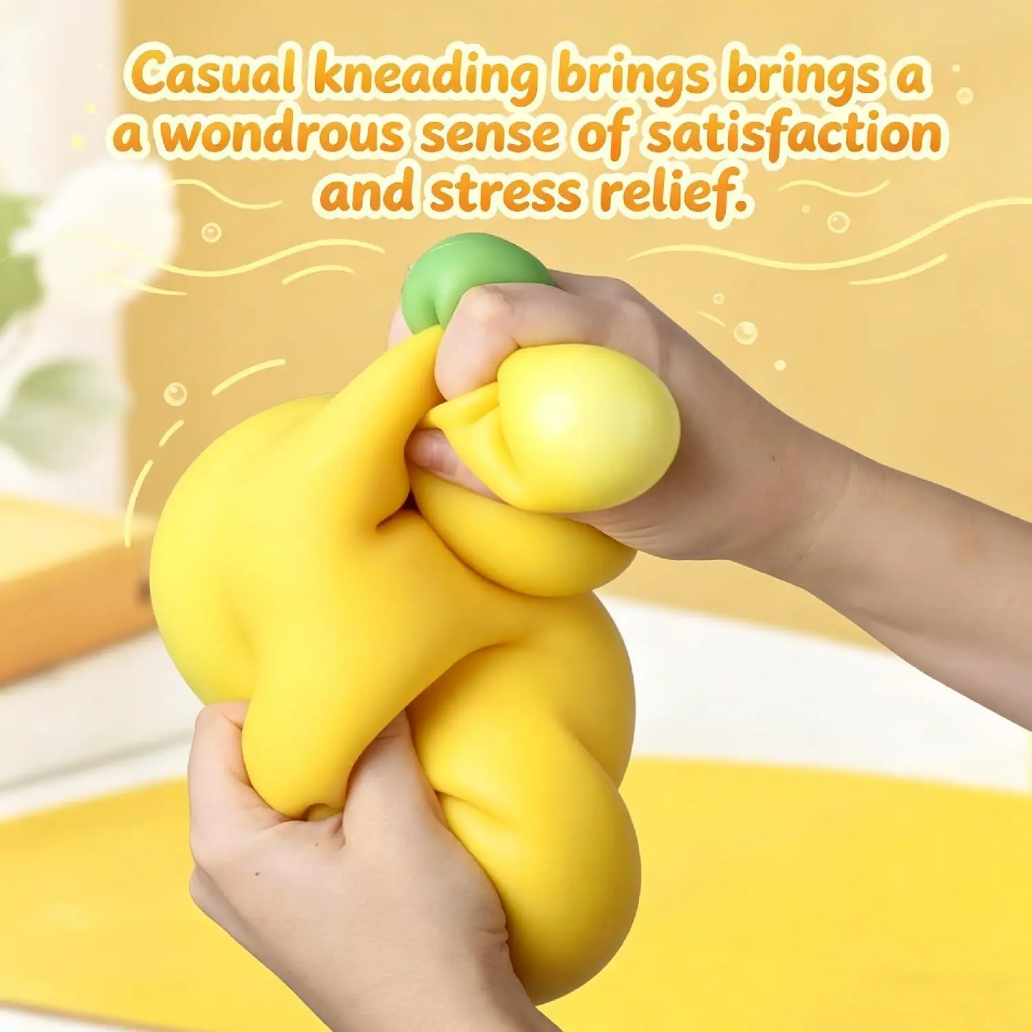 Banana Squishy, Jumbo Squishy Banana Giant Big Realistic Bananas Moldable Soft Squishys Slow Rising Stress Ball for Anxiety Stress Party Favor for Adults (18IN Banana) 5