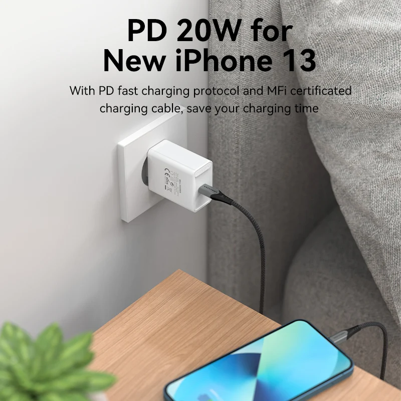 Vention Quick QC4.0 3.0 USB C Charger PD 20W Fast USB Type C Charger  for iPhone 13 12 Xiaomi Samung Mobile Phone PD 20W Charger