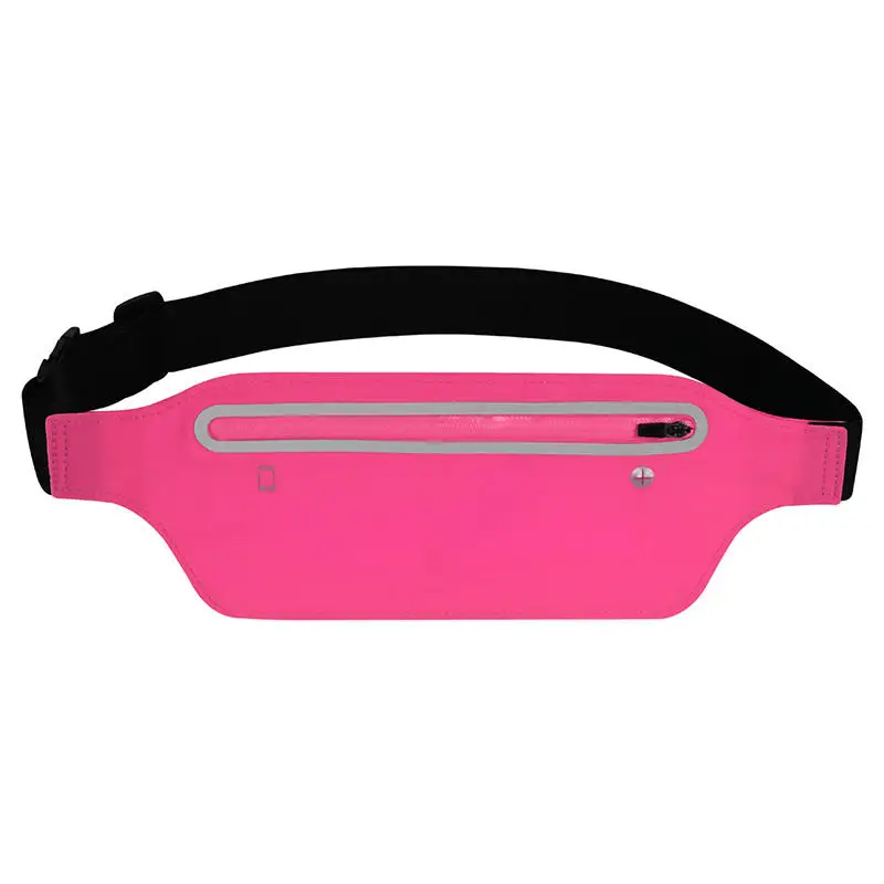 Ultra-thin Running Waist Bags Women Men Waterproof Zipper Bag Portable Outsides Jogging Gym Sports Cell Phone Pouch