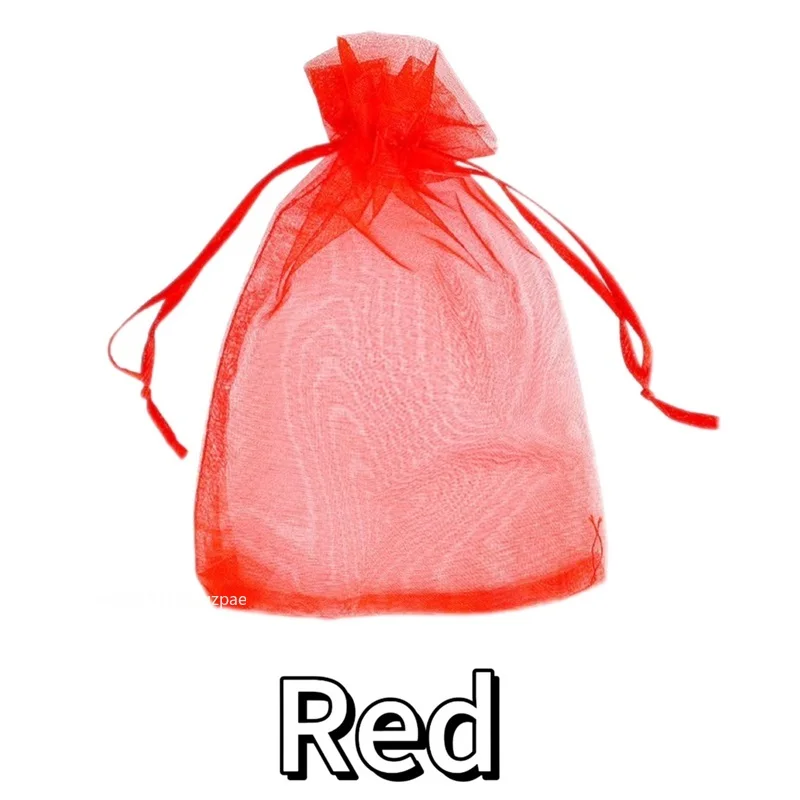 50/100pc Multicolor Drawable Organza Pouch Big Small Insect Control Mesh Bag Packaging Clothes Toy Jewelry Candy Pocket Gift Bag