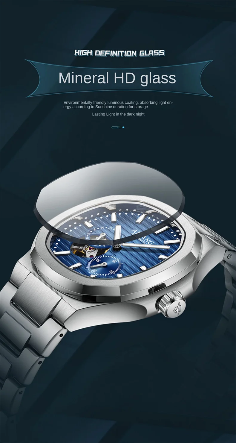 AILANG Sport es for Men Luminous 3ATM Waterproof Automatic Mechanical Genuine Stainless Steel Wrist_voghion.com