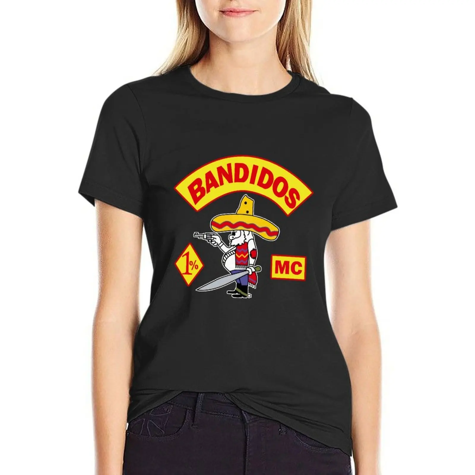 

Bandidos Motorcycle Club T-Shirt summer top oversized aesthetic clothes t-shirts for Women pack