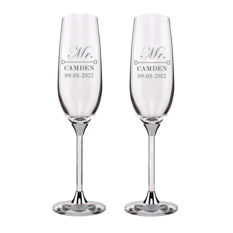 Set Di 2 Bicchieri Da Champagne Personalizzati Personalizzati Mr E